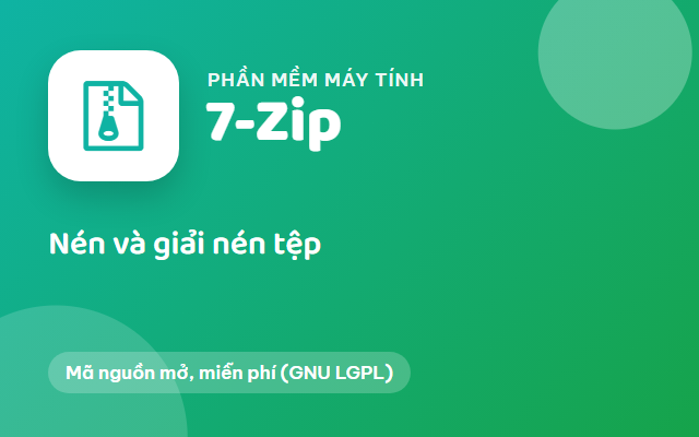 7-Zip – Nén và giải nén tệp